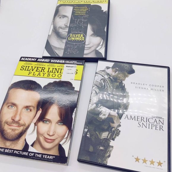 Bradley Cooper DVD Lot American Sniper Silver Lingings Playbook Jennifer Lawrenc - Picture 6 of 13